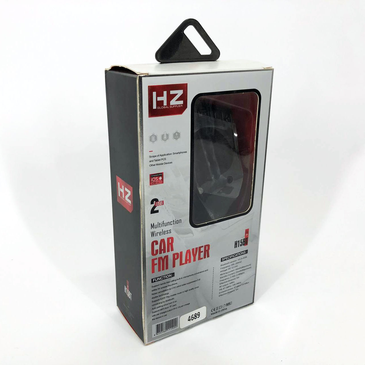 Автомобільний FM трансмітер H15 Bluetooth USB чорного кольору - Зображення 2