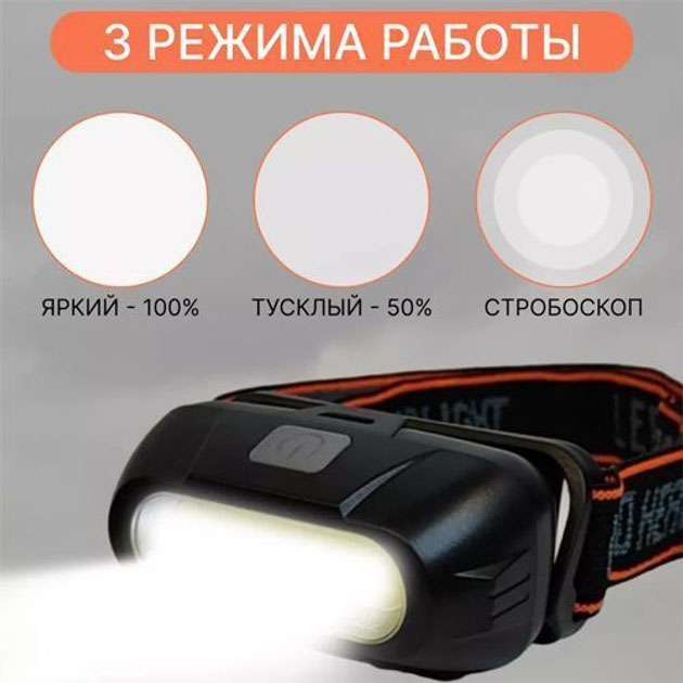 Налобний ліхтар KX-213-COB для автомеханіка - Зображення 5