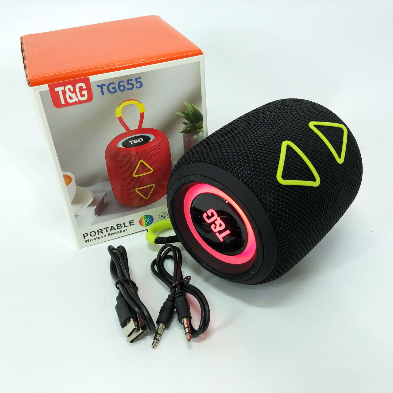 Портативна колонка TG655 5 Вт з RGB-підсвічуванням, Bluetooth для вулиці чорного кольору - Зображення 4