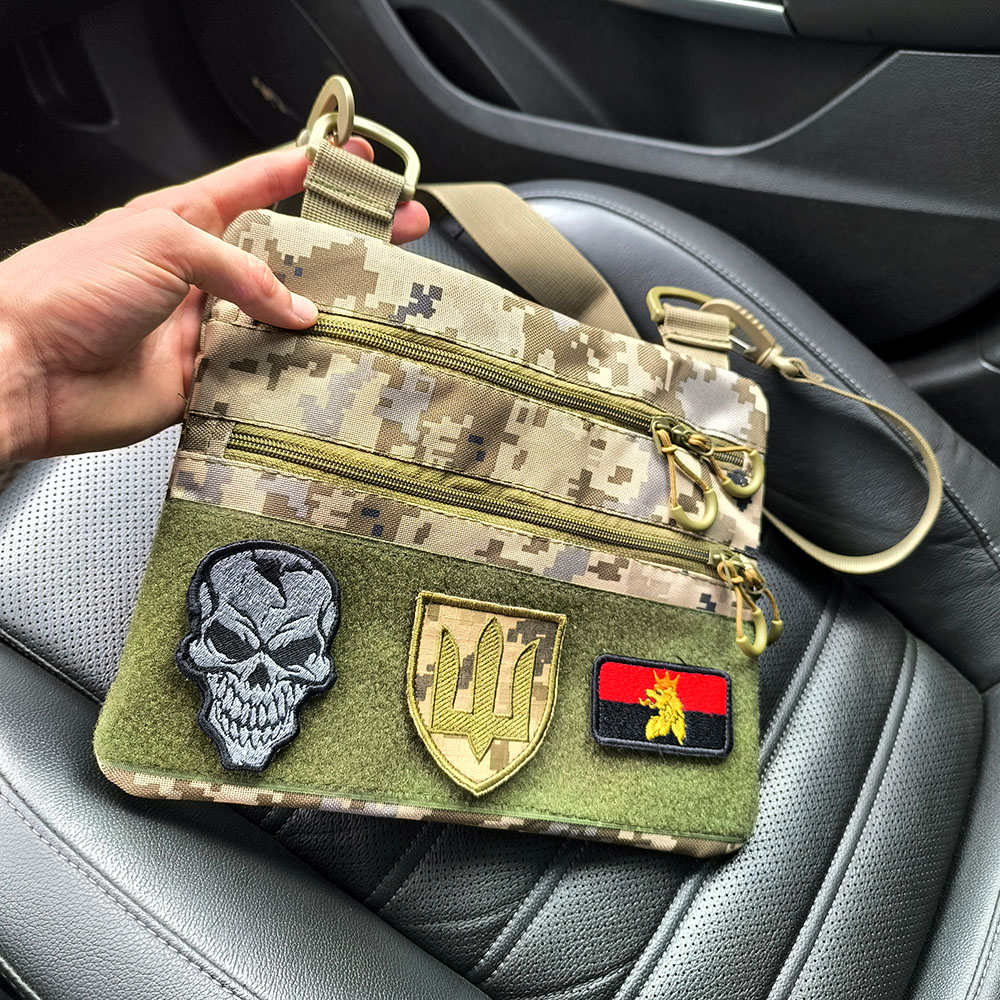 Сумка-кобура AOR-1 камуфляж піксель тактична чоловіча наплічна з кордури тканини - Зображення 5