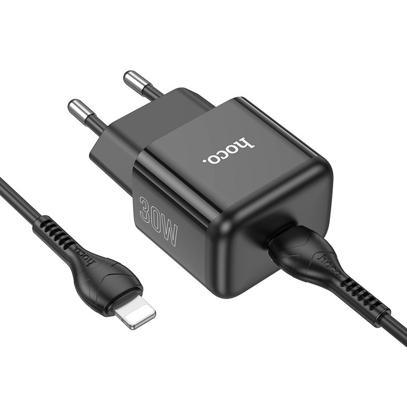 Мережевий зарядний пристрій Hoco N32 Glory PD30W (1USB-C) + кабельType-C to Lightning - Зображення 3