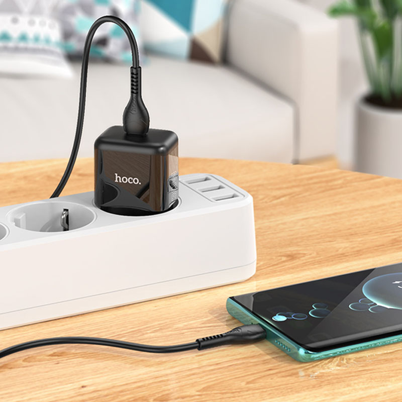 Мережевий зарядний пристрій Hoco N32 Glory PD30W (1USB-C) + кабельType-C to Lightning - Зображення 5