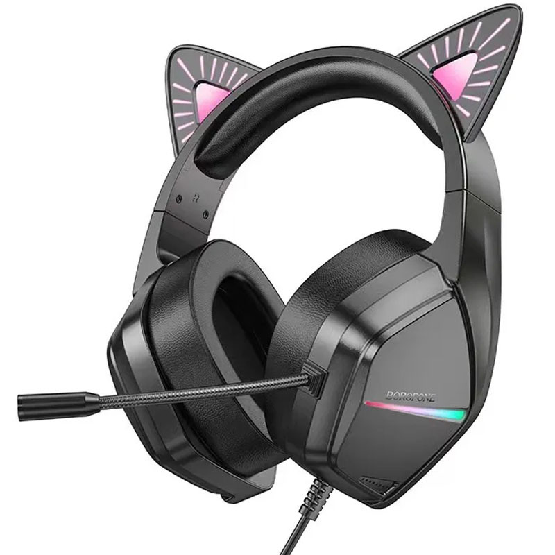 Накладні навушники Borofone BO106 Cute cat (USB+3.5mm/2m) - Зображення 3