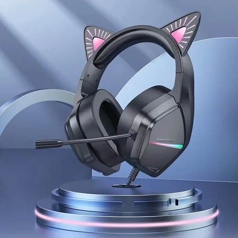 Накладні навушники Borofone BO106 Cute cat (USB+3.5mm/2m) - Зображення 5