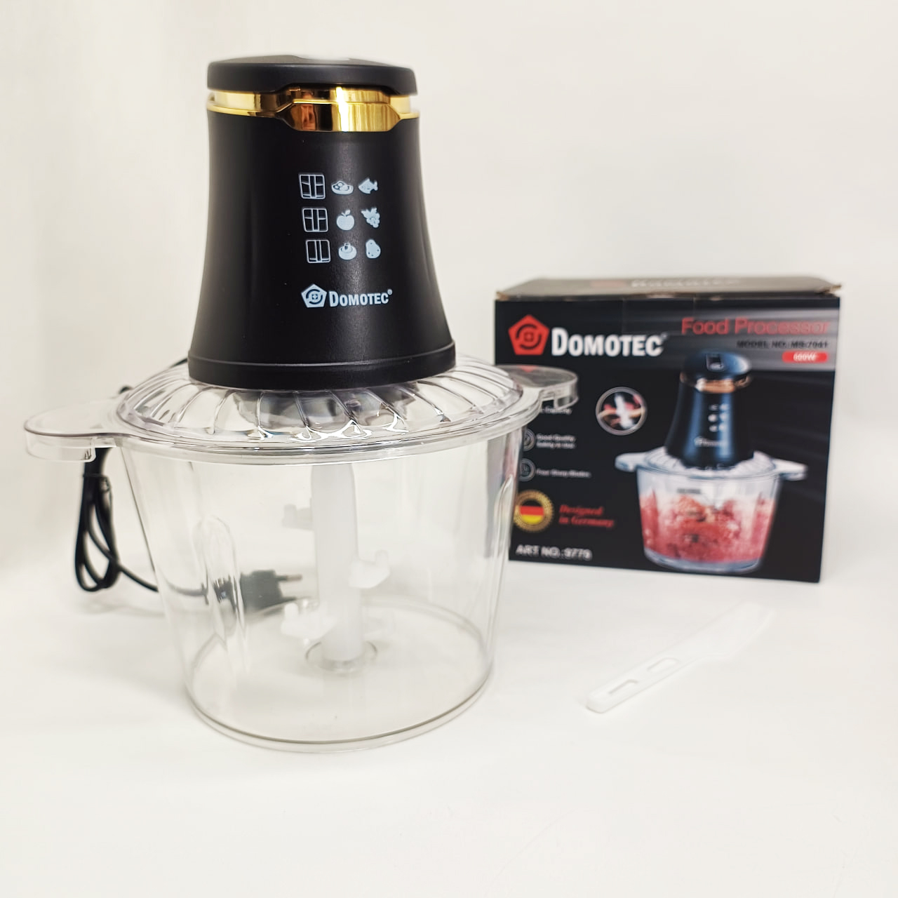 Електричний подрібнювач Domotec MS-7041 600 Вт 3 л з чашею