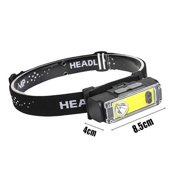 Налобний ліхтар BL-T124-ХРЕ+COB White+Red водонепроникний LED - Зображення 4