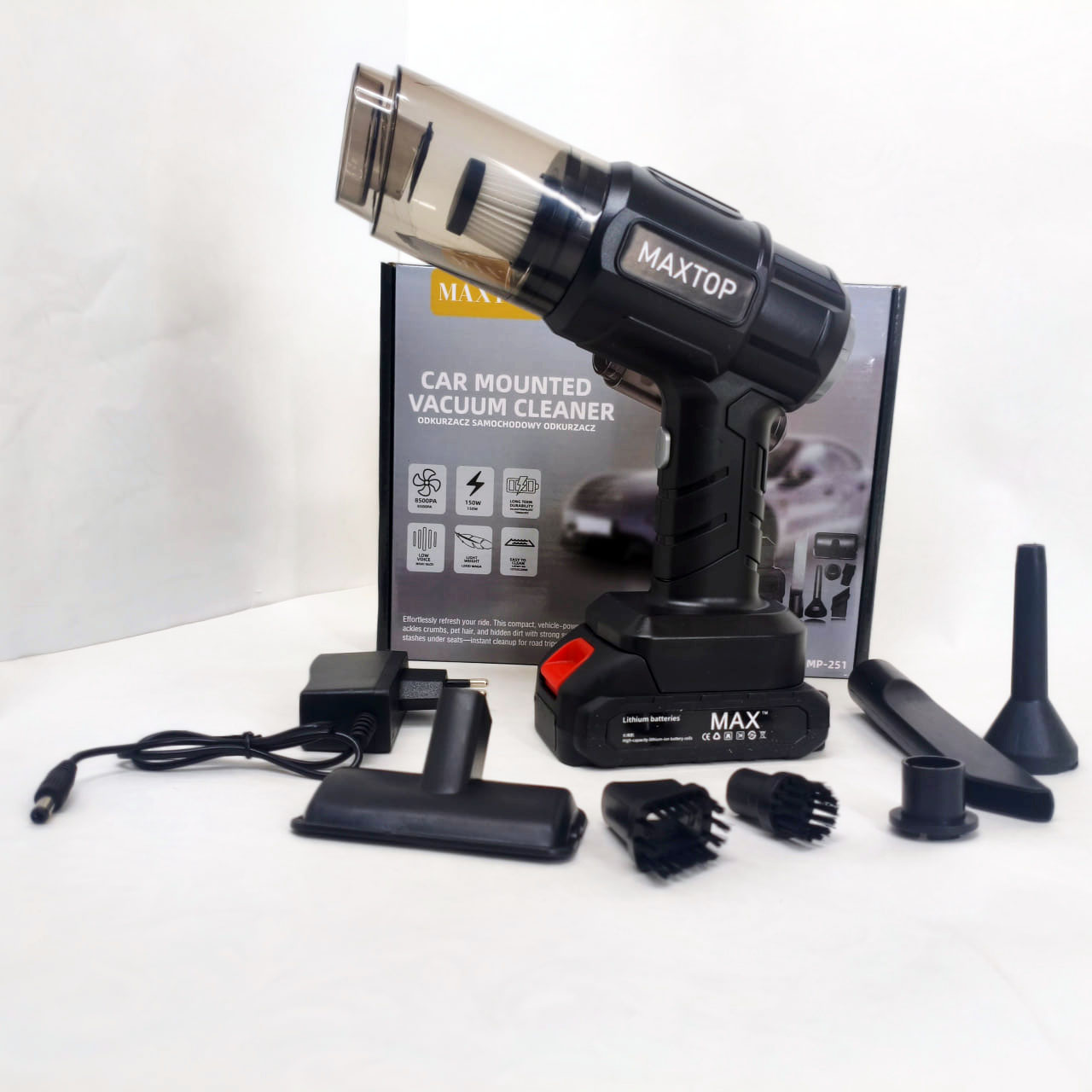 Акумуляторний пилосос Maxtop MP-251 для салону авто - Зображення 2