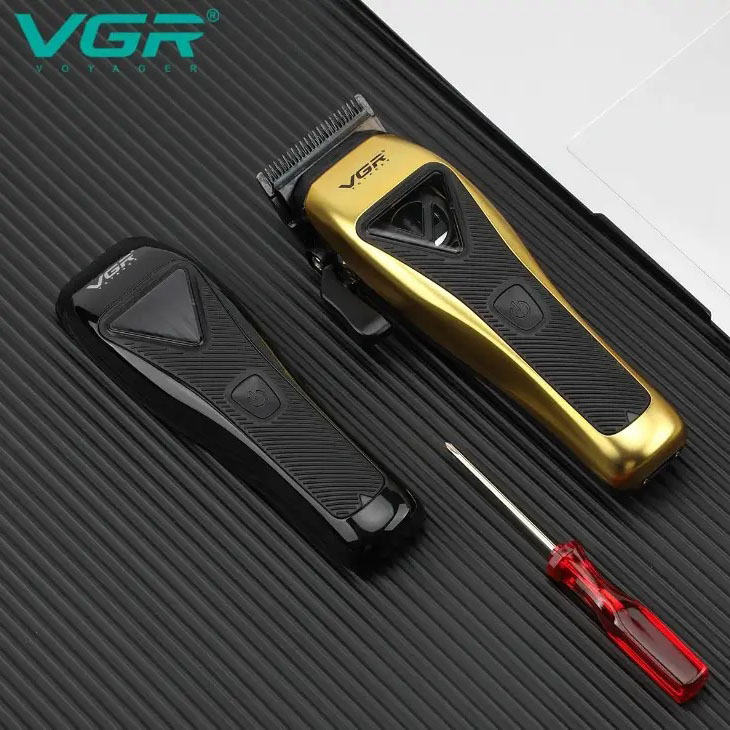 Машинка для стрижки VGR V-015 бездротова акумуляторна з 6 насадками - Зображення 3