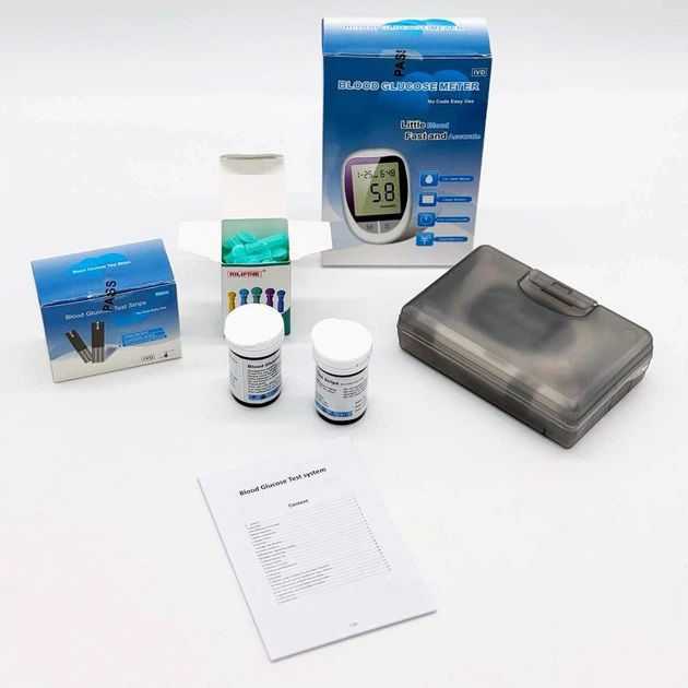 Апарат для вимірювання цукру Glucose Meter BY-100 на 50 тестів з батареєю - Зображення 3