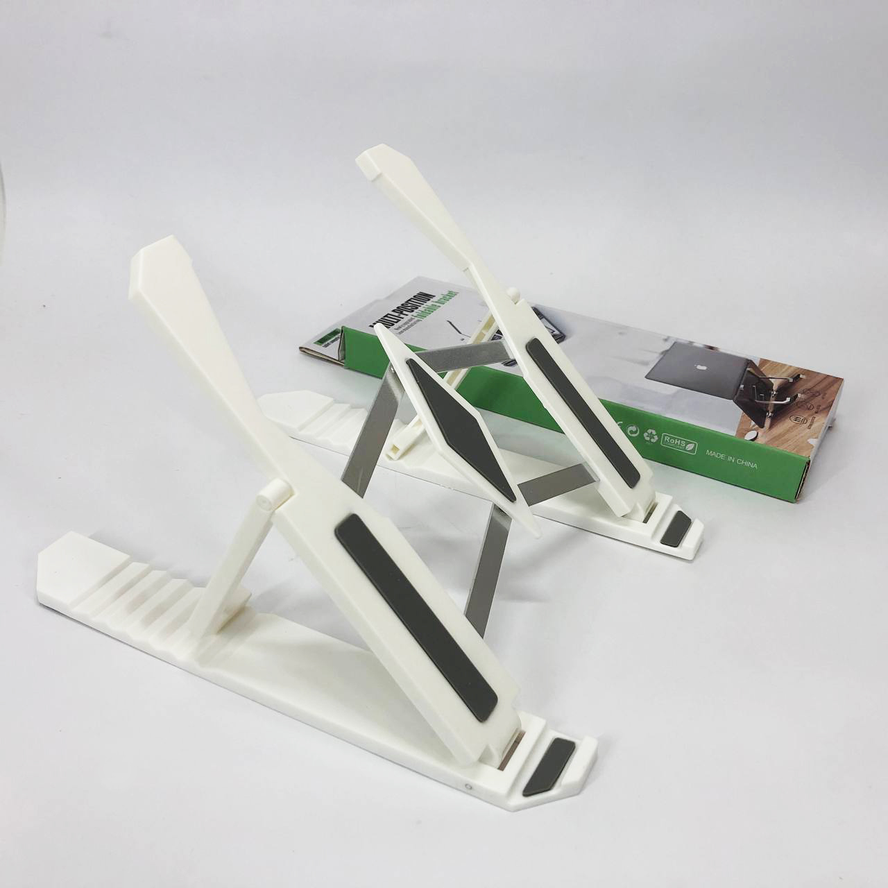 Підставка для ноутбука Multi-Position foldable bracket JC-25 8×22 см білого кольору - Зображення 3