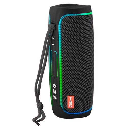 Портативна колонка Bluetooth TG288 з LED-підсвічуванням чорного кольору - Зображення 5