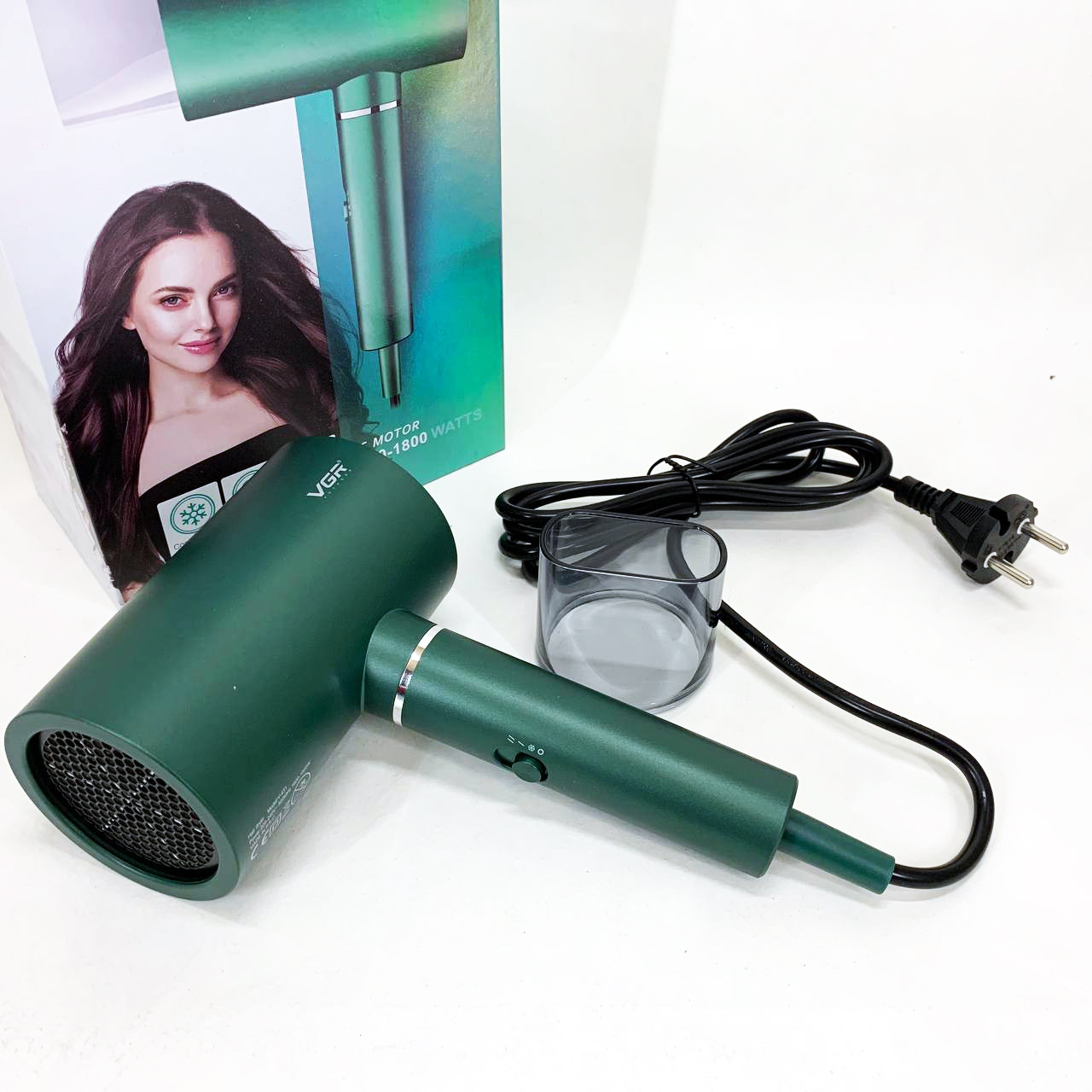 Фен для волосся VGR V-431 1600-1800 Вт з холодним повітрям Green - Зображення 5