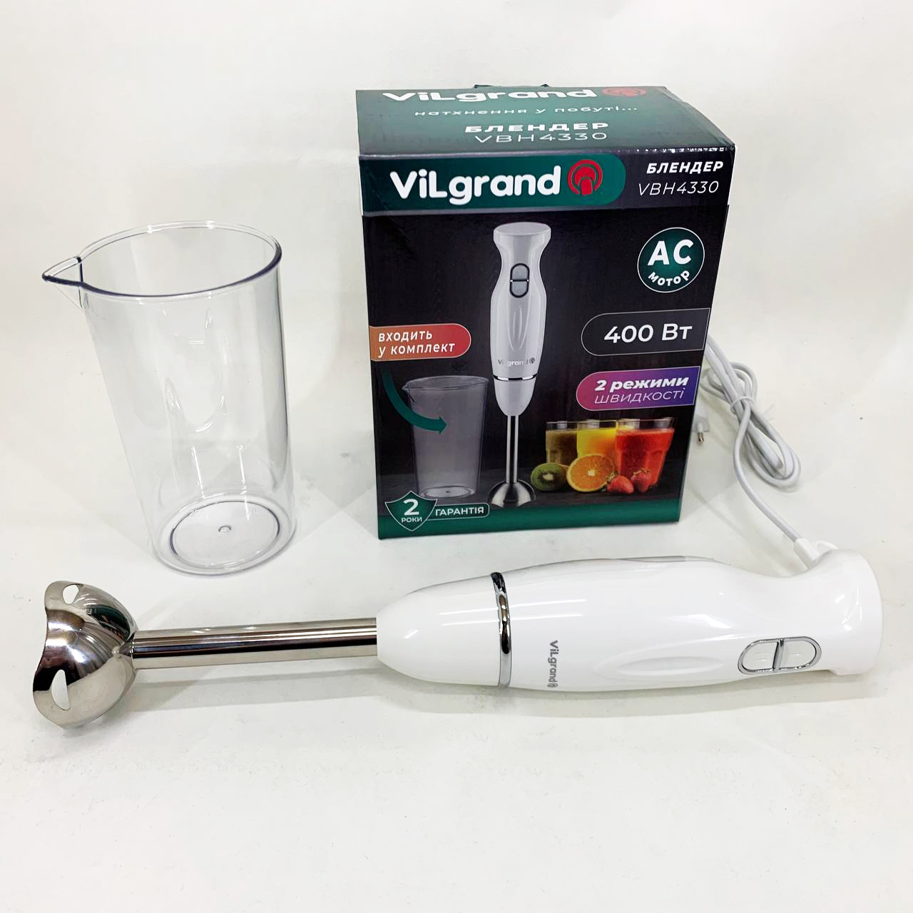 Блендер ViLgrand VBH4330 білий - Зображення 4