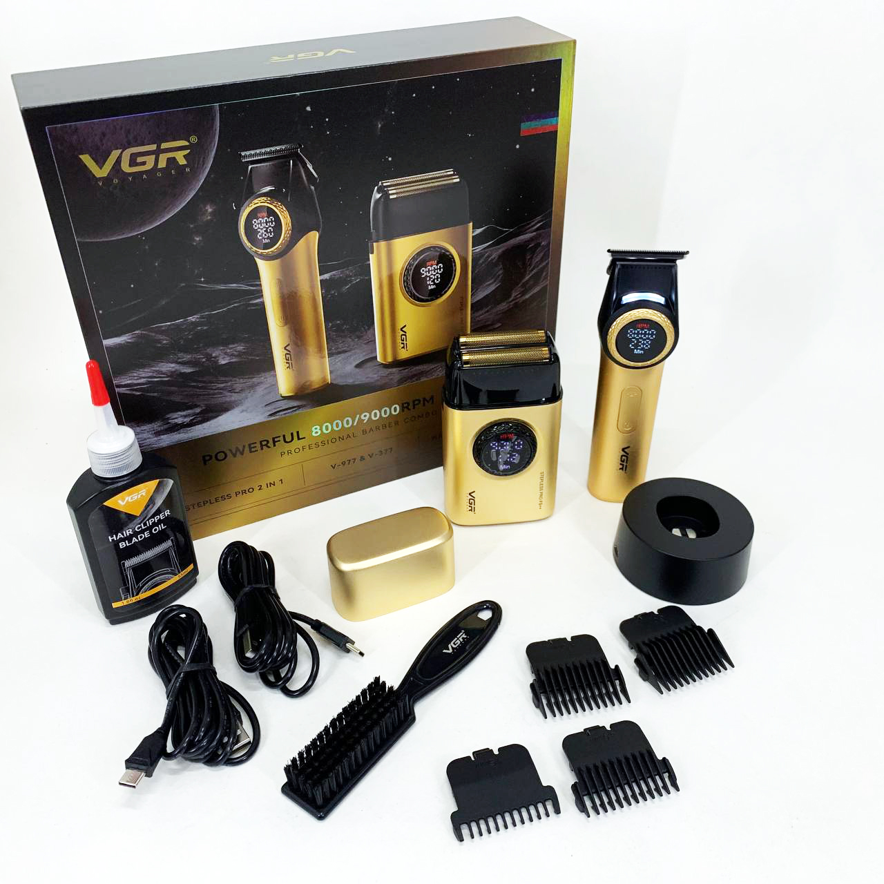 Набір для стрижки волосся VGR 2в1 V-977 V-377 GOLD - Зображення 2