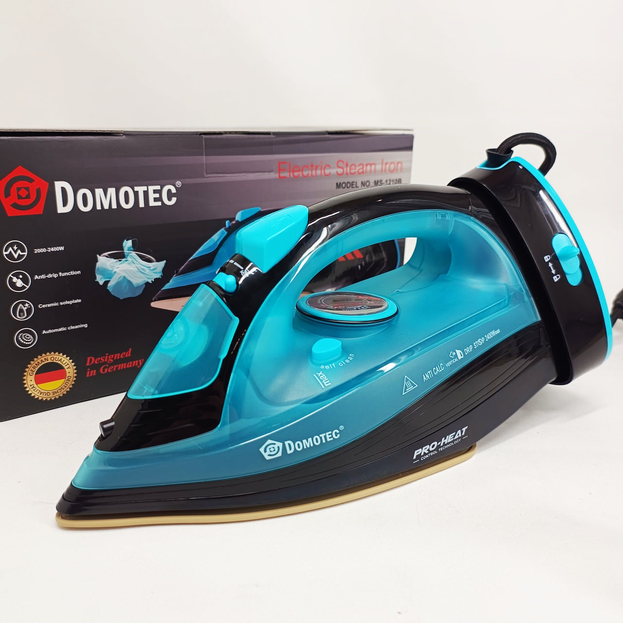 Праска бездротова Domotec MS-1210 з вертикальним відпарюванням 2400 Вт