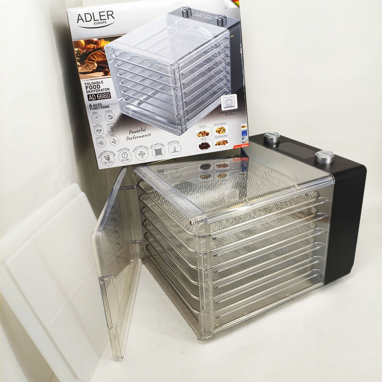 Сушарка для овочів та фруктів Adler AD 6660 600 Вт - Зображення 4