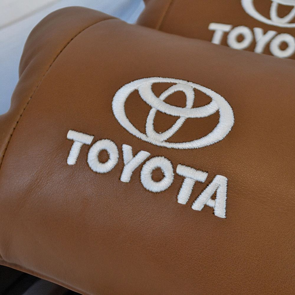 Набір шкіряних подушок 2 шт для підголівника Toyota - Зображення 5