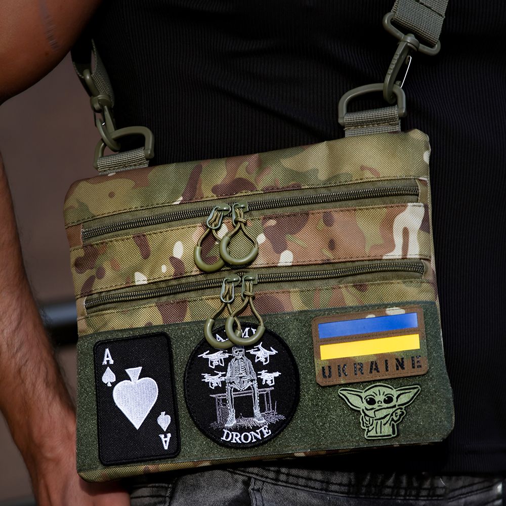 Сумка-кобура наплічна тактична для шевронів з липучкою чоловіча з кордури - Зображення 2