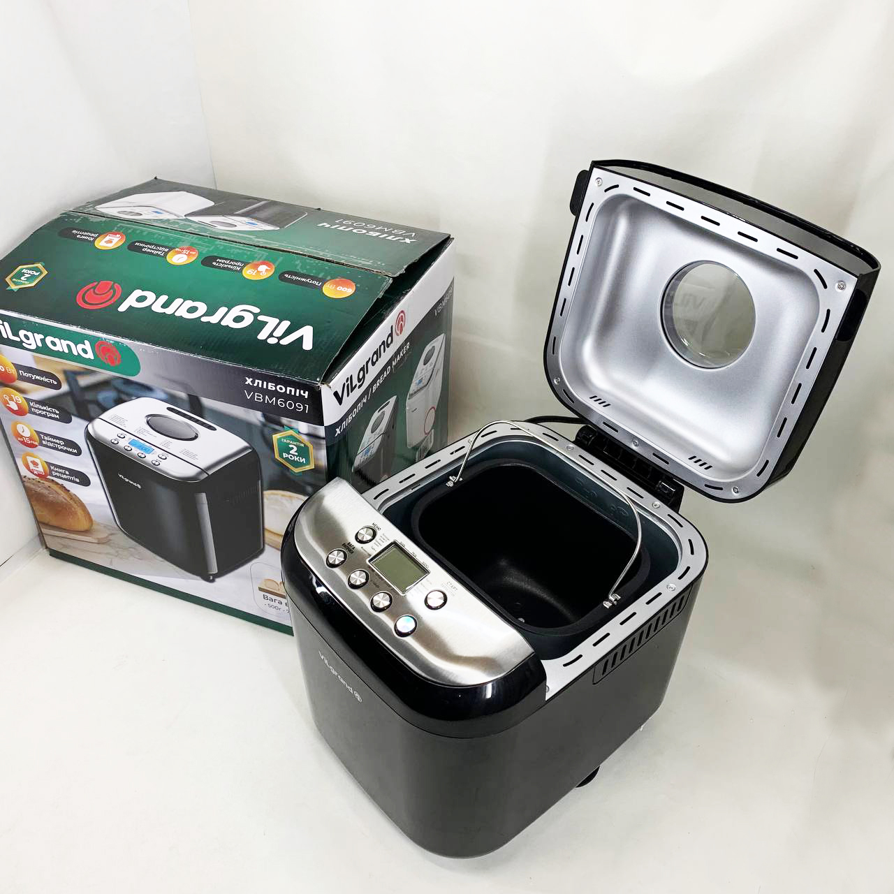 Хлібопічка ViLgrand VBM6091 чорного кольору - Зображення 5