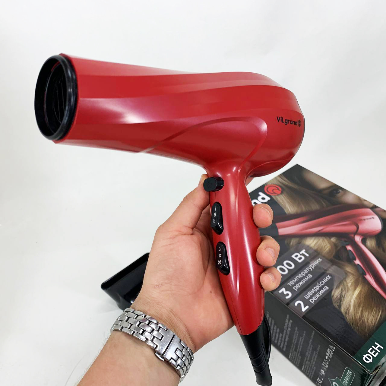 Фен Vilgrand VHD-2430 червоний - Зображення 2