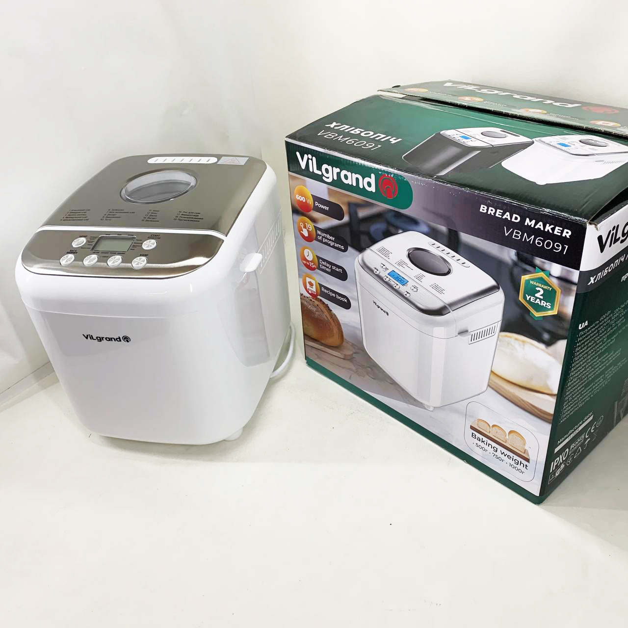 Хлібопічка ViLgrand VBM6091 білий - Зображення 3
