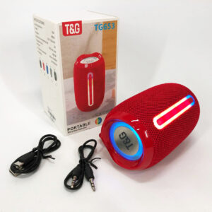 Портативна Bluetooth-колонка TG653 USB з ремінцем червоного кольору