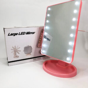 Дзеркало для макіяжу Mirror з 16 LED-підсвічуванням рожевого кольору