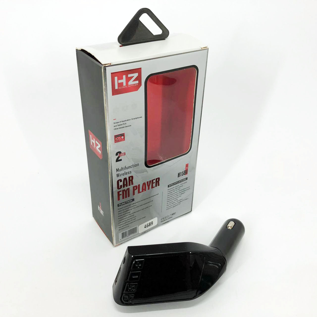 Автомобільний FM трансмітер H15 Bluetooth USB чорного кольору - Зображення 3
