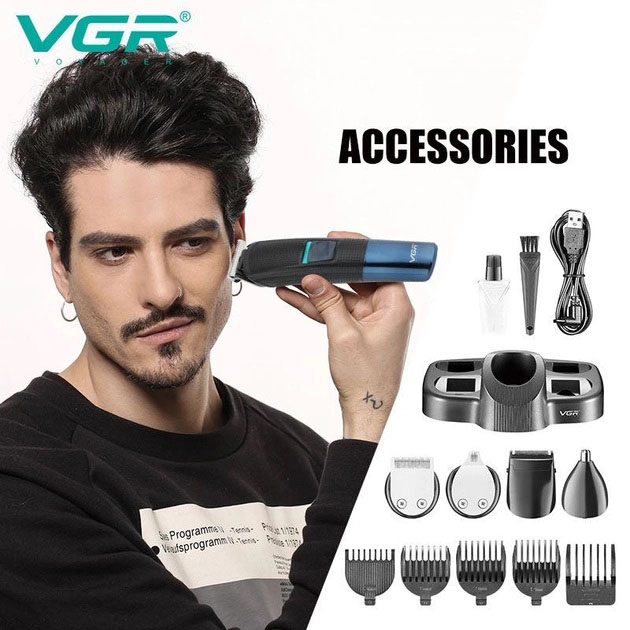 Електробритва VGR V-108 10в1 професійна машинка для стрижки - Зображення 4