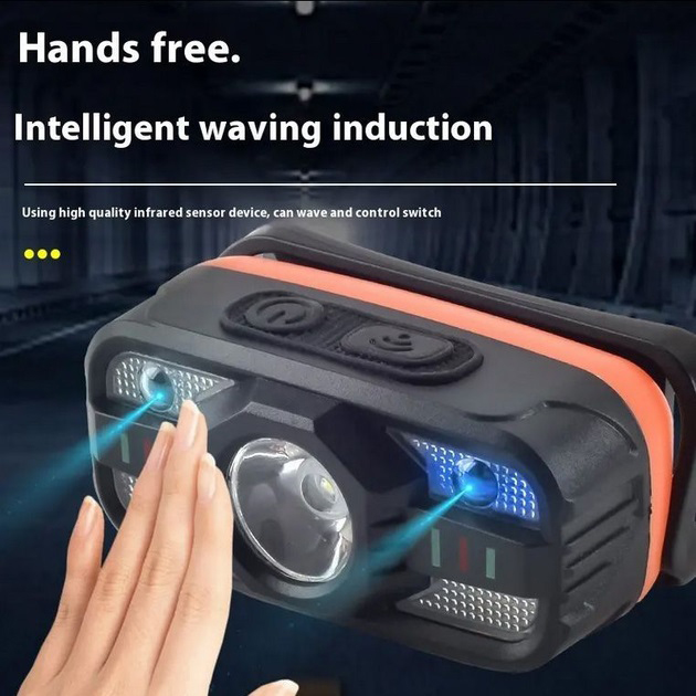 Налобний ліхтар WH-0188 XPE+SMD для туризму, риболовлі та полювання - Зображення 3
