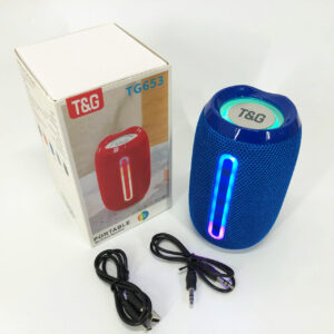 Портативна Bluetooth-колонка TG653 з синім ремінцем