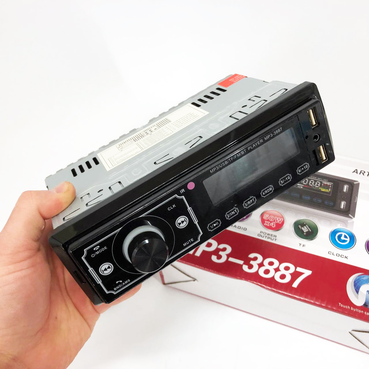 Автомагнітола MP3 3887 ISO 1DIN з сенсорним дисплеєм LED/LCD - Зображення 6