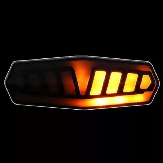 Велоліхтар FY-1828 зі зазначенням поворотів red+yellow з Type-C мигалкою та акумулятором - Зображення 5