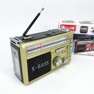 Портативний радіоприймач Golon RX-381 з акумулятором USB, SD, MP3, FM ретро жовтий
