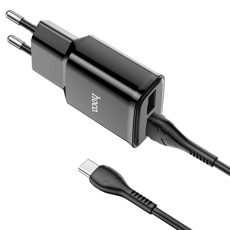 Мережевий зарядний пристрій Hoco C88A Star round 2.4A (2USB-A) + кабель USB to Type-C - Зображення 2