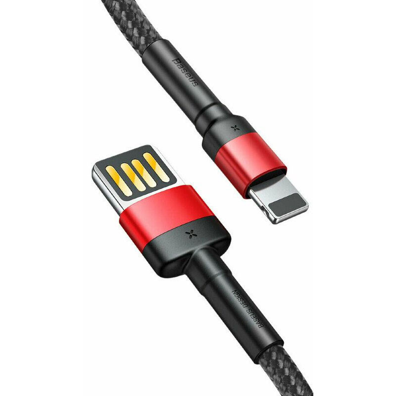 Дата кабель Baseus Cafule USB to Lightning Special Edition 2.4A (1m) (CALKLF-G) - Зображення 3