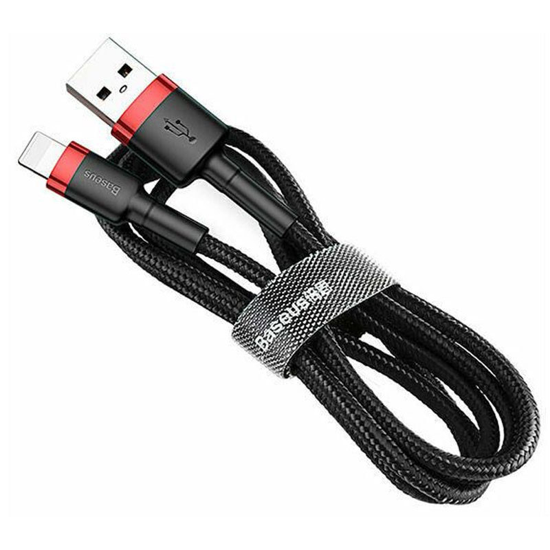 Дата кабель Baseus Cafule USB to Lightning Special Edition 2.4A (1m) (CALKLF-G) - Зображення 4