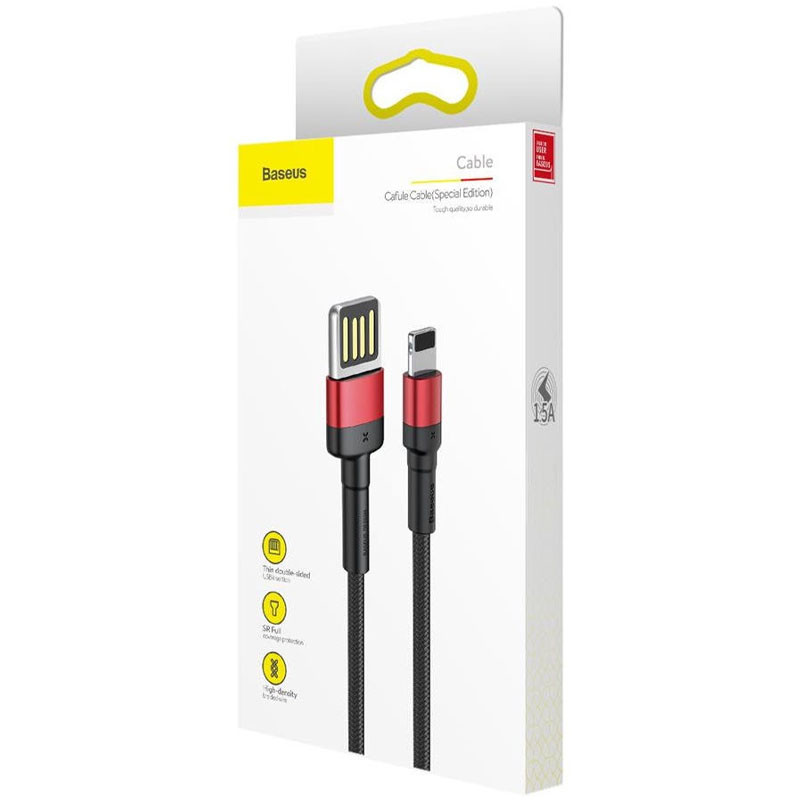 Дата кабель Baseus Cafule USB to Lightning Special Edition 2.4A (1m) (CALKLF-G) - Зображення 6