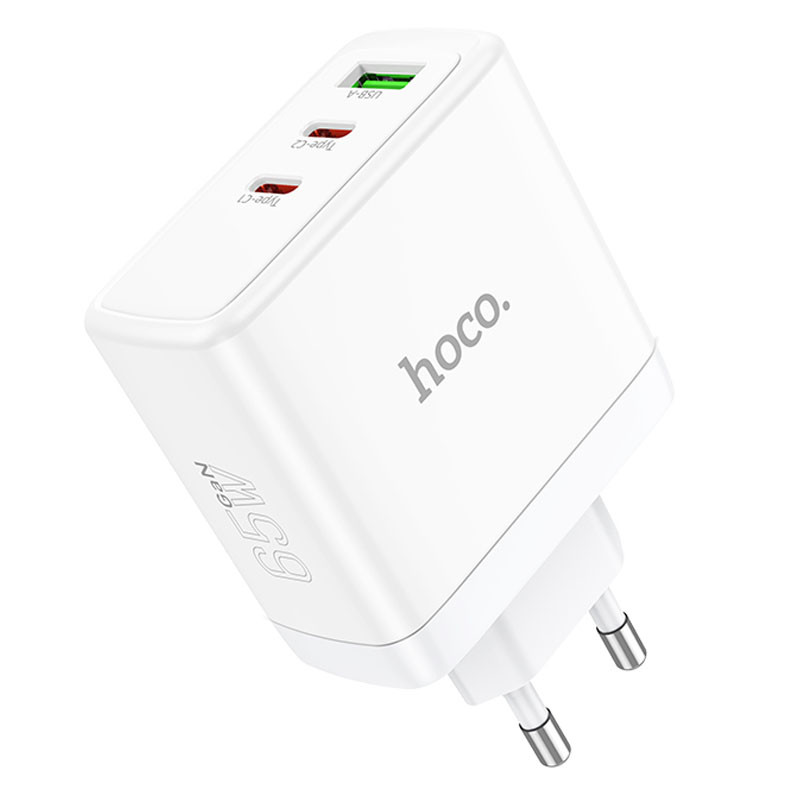 Мережевий зарядний пристрій Hoco N30 Glory PD65W+QC3.0 (1USB-A/2C) - Зображення 2