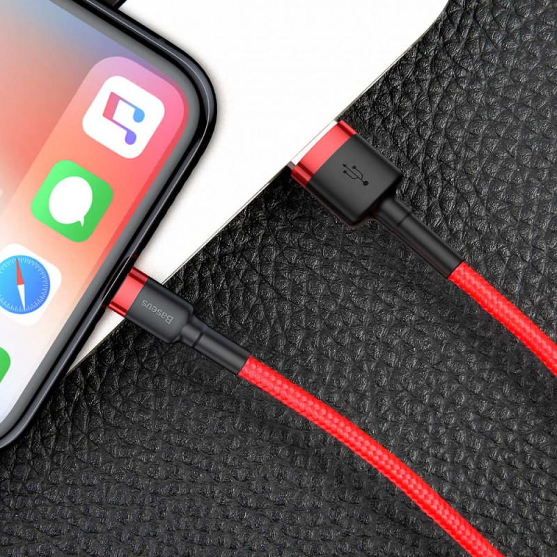 Дата кабель Baseus Cafule USB to Lightning 1.5A (2m) (CALKLF-C) - Зображення 4