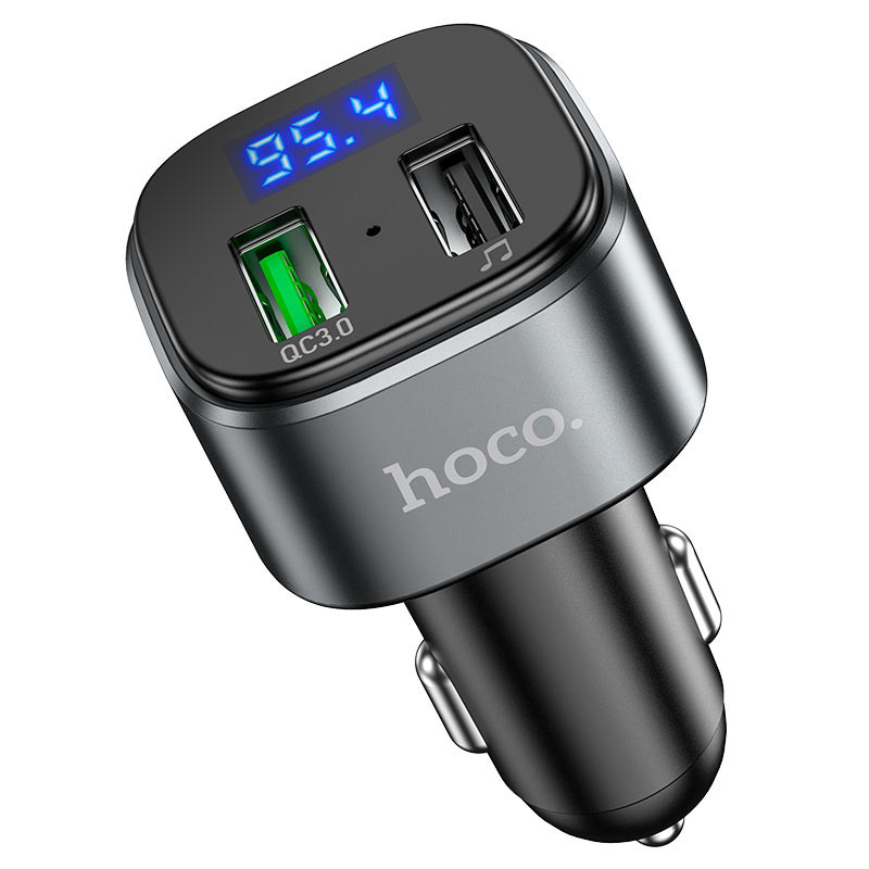 Автомобільний зарядний пристрій FM модулятор Hoco E67 QC3.0 (2USB-A)