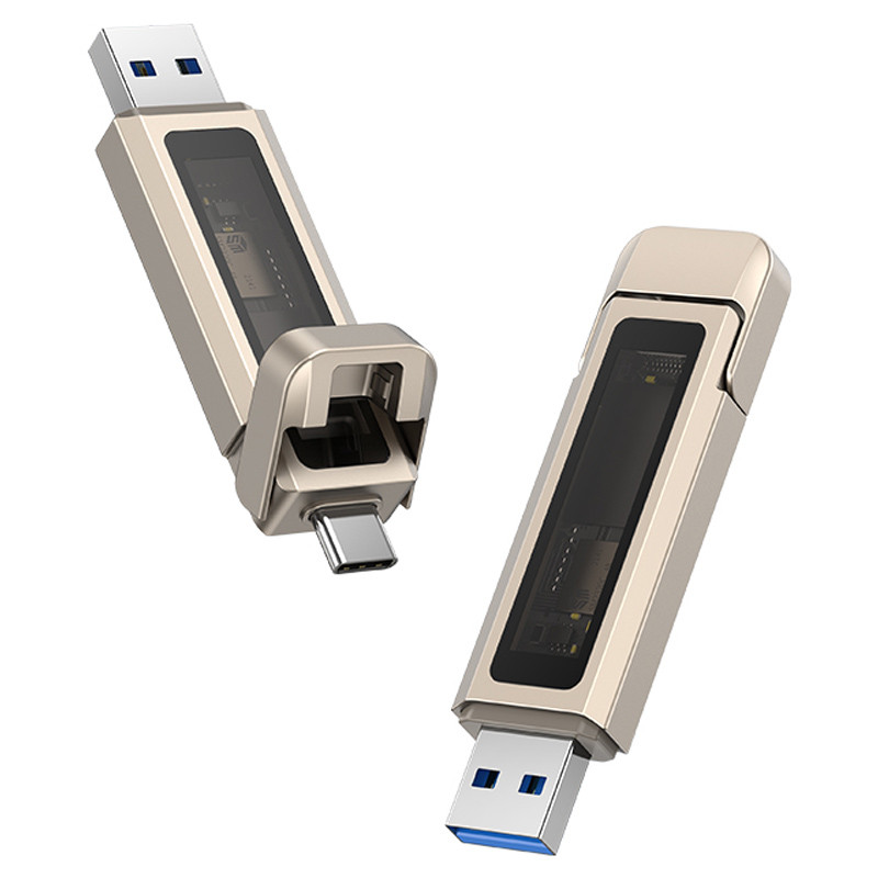 Флеш-накопичувач Usams US-ZB276 2in1 USB 3.2 + Type-C GEN1 Dual Ports Aluminum Alloy 5G – 512GB