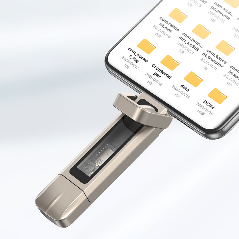 Флеш-накопичувач Usams US-ZB276 2in1 USB 3.2 + Type-C GEN1 Dual Ports Aluminum Alloy 5G – 512GB - Зображення 7