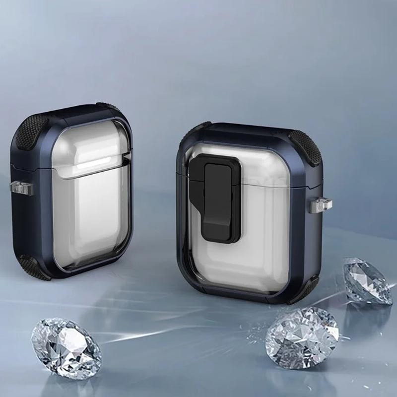 Футляр протиударний Locking Button для навушників Airpods 1/2 - Зображення 3
