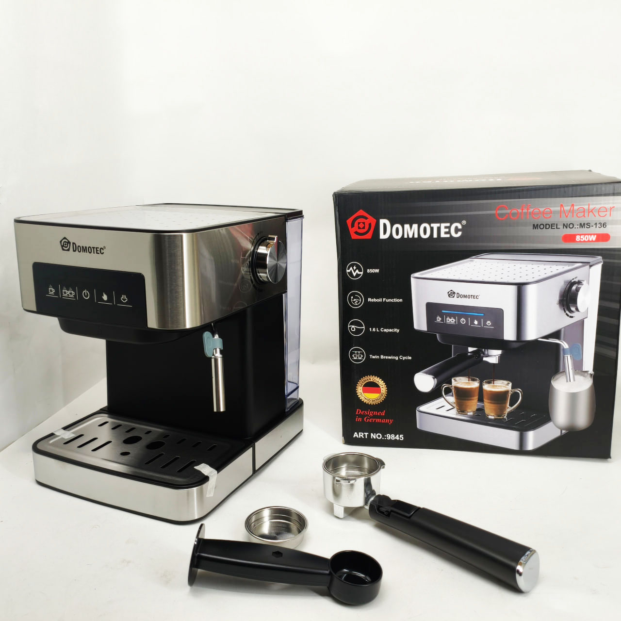 Кавоварка Domotec MS-136 1,6 л 850 Вт 15 Бар - Зображення 2