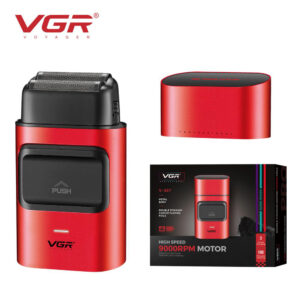 Електробритва-шейвер VGR V-307 RED металевий корпус для бороди та обличчя
