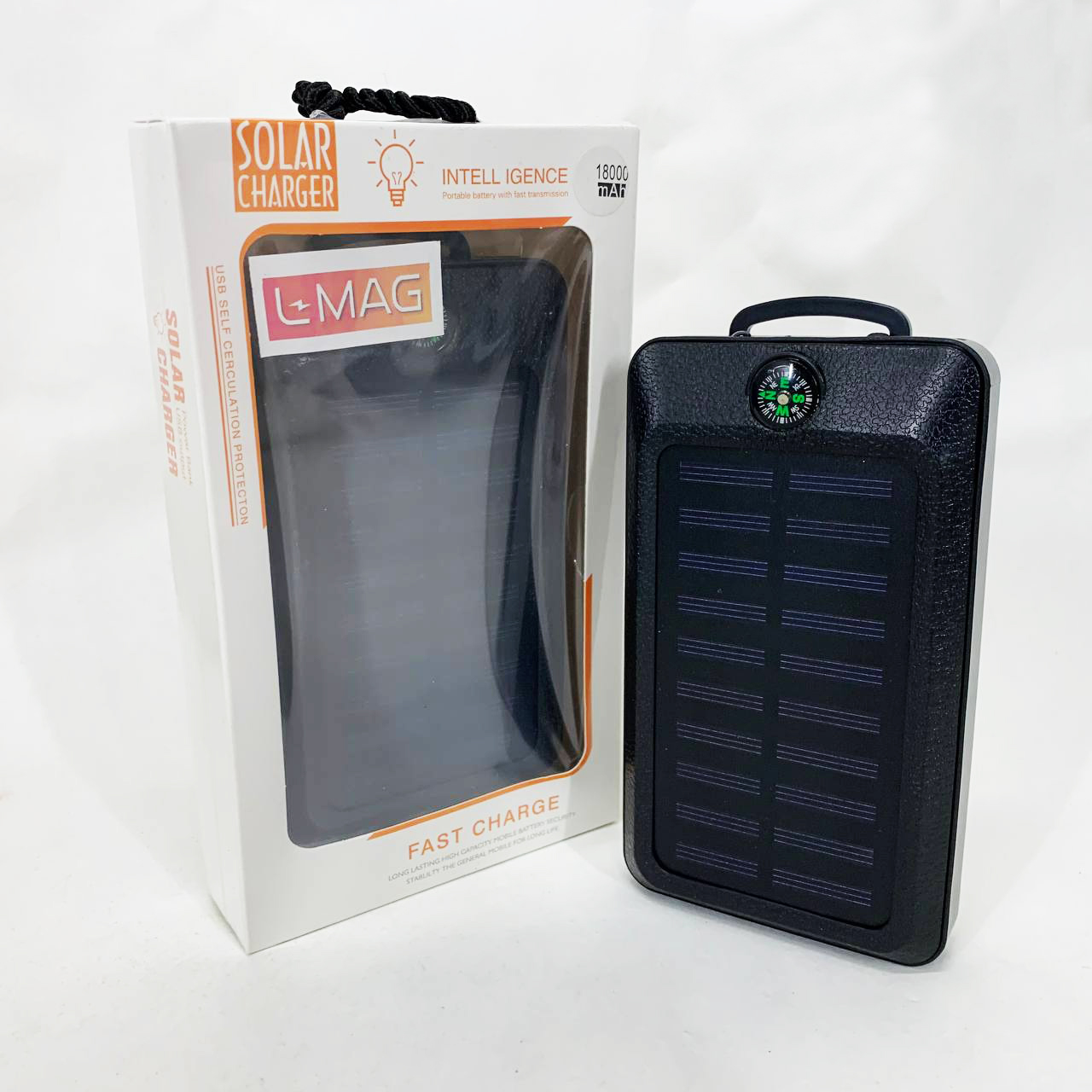 Power Bank Solar 18000 mAh з сонячною панеллю та лампою Black - Зображення 4