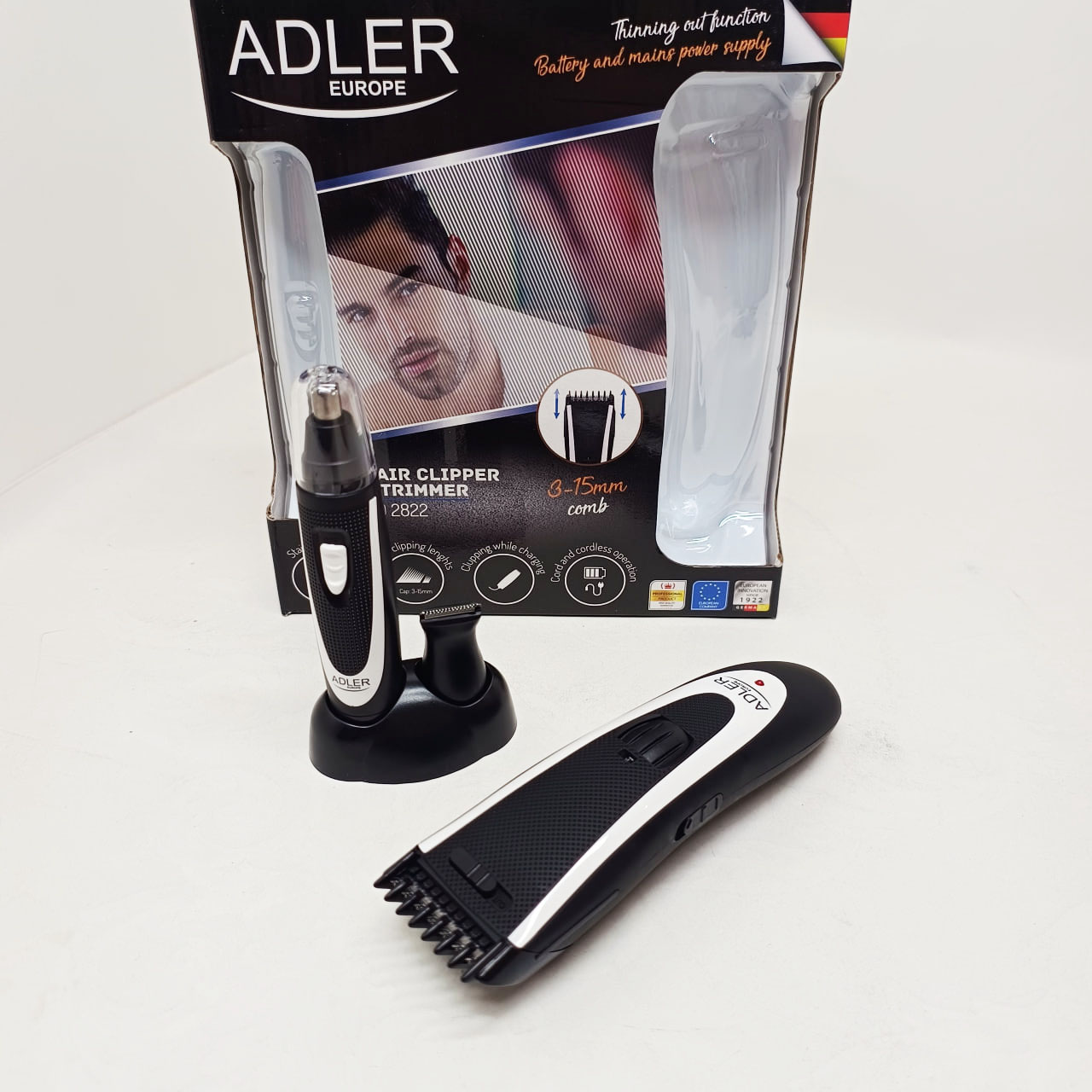 Машинка для стрижки Adler AD 2822 тример для голови, носа, вух та тіла - Зображення 4