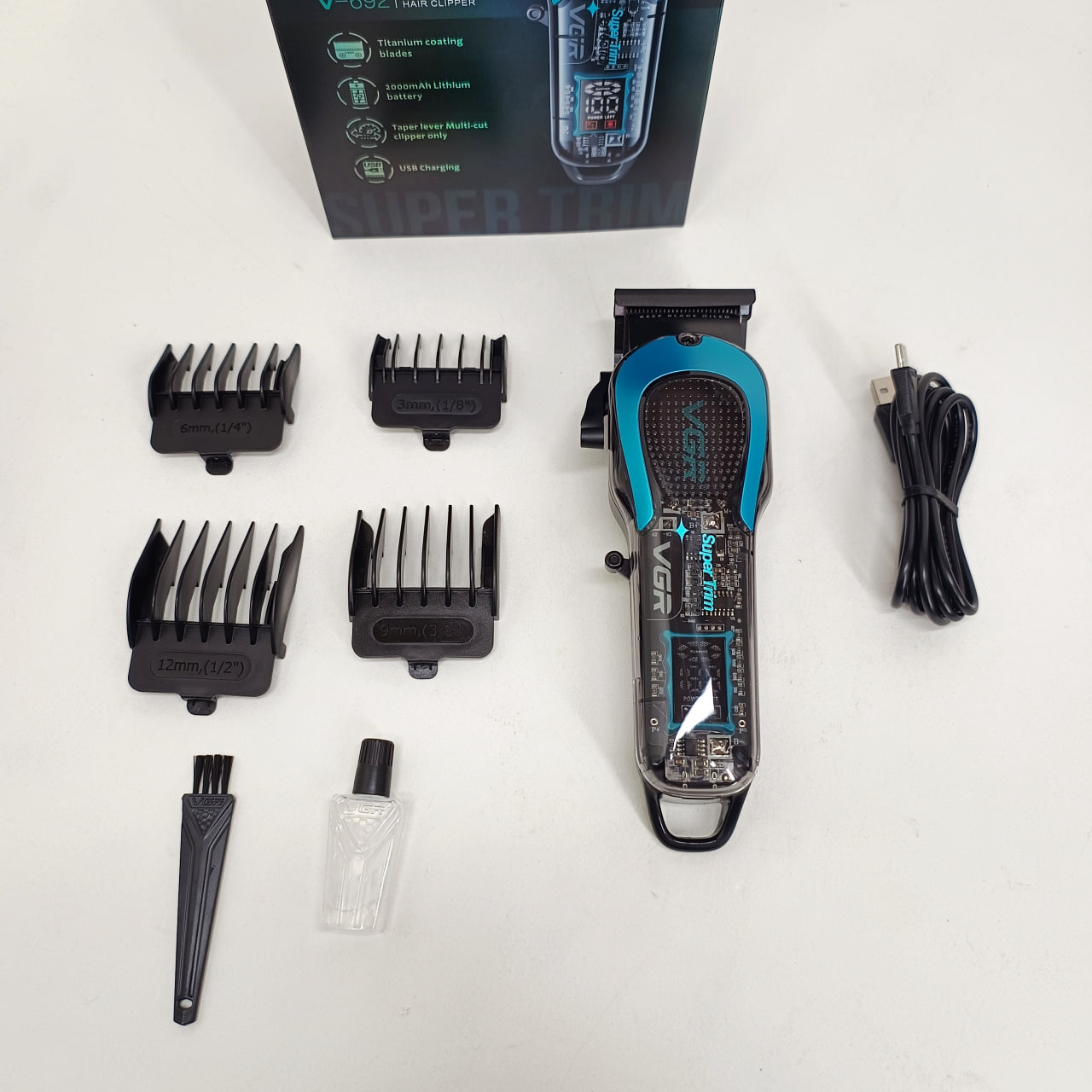 Акумуляторна машинка для стрижки VGR V-692 GREEN - Зображення 4