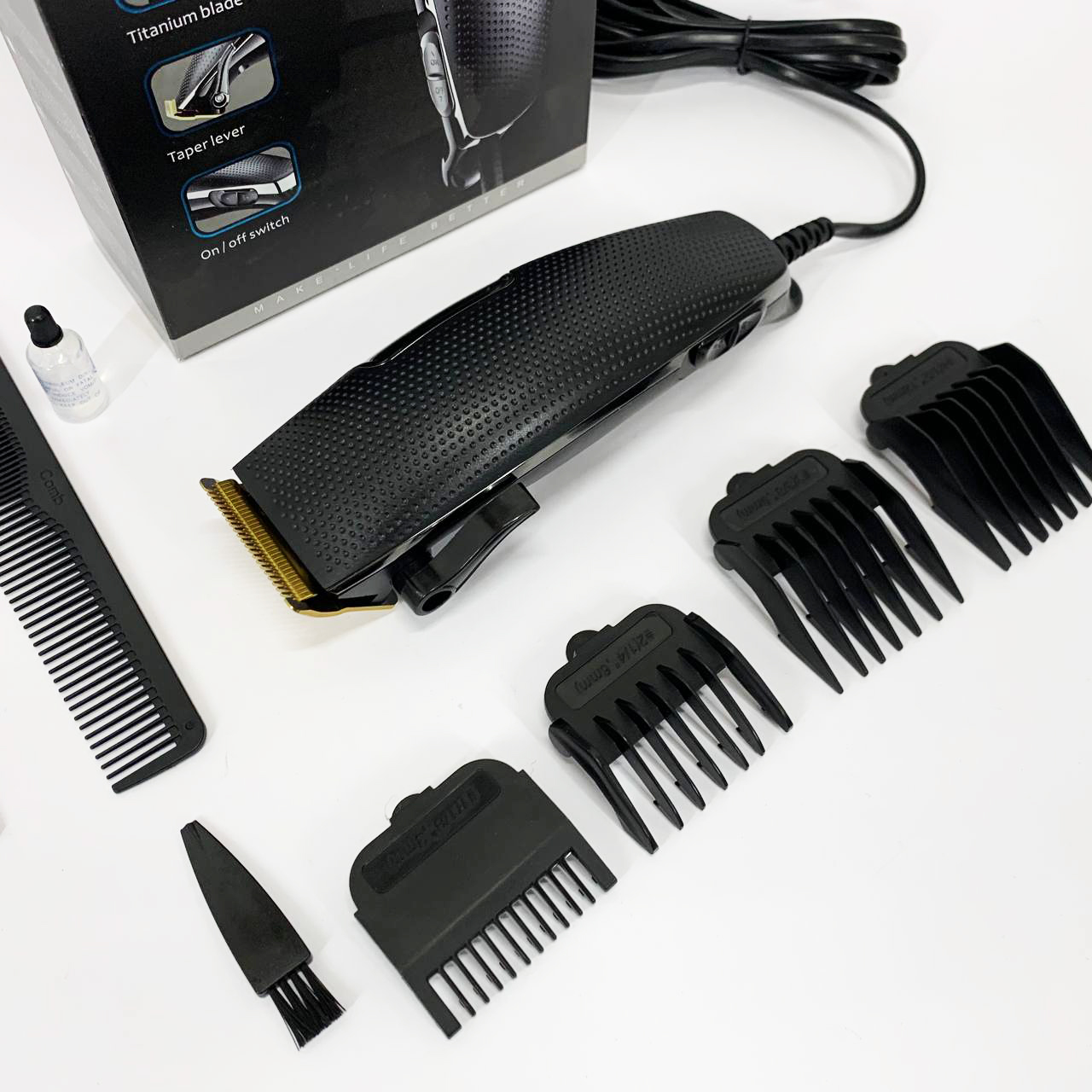 Машинка для стрижки голови Gemei GM-806 з насадками - Зображення 5